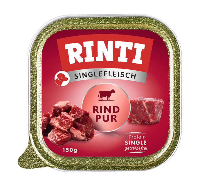 RINTI Hunde-Nassfutter Singlefleisch Rind Pur